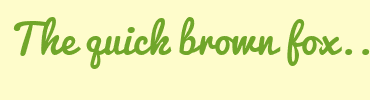 Image with Font Color 70A62A and Background Color FEFCCB